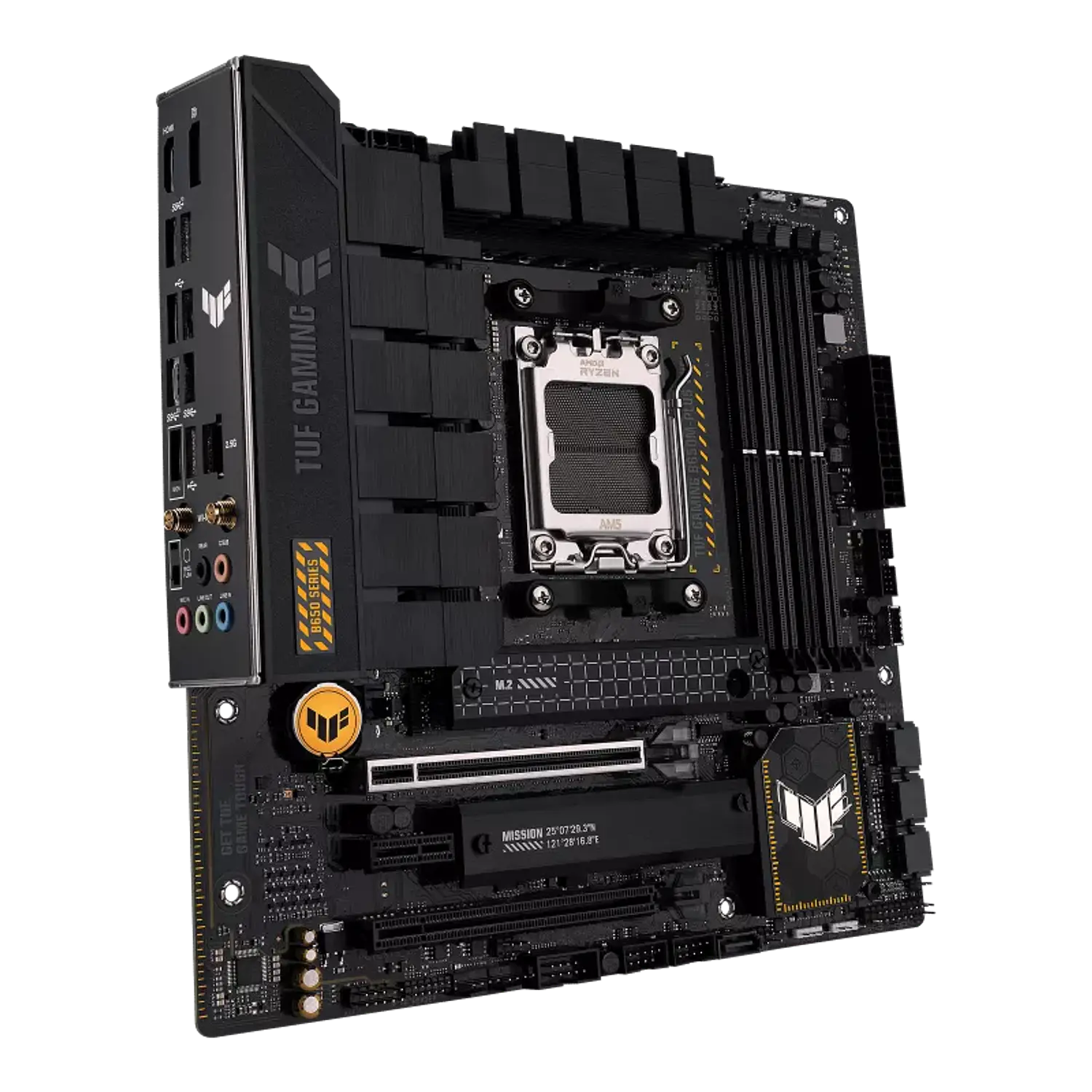 ASUS TUF Gaming B650M-PLUS WIFI, Placa Madre Micro-ATX AM5, DDR5, M.2 PCIe 5.0, WiFi 6, 2.5GbE, USB-C 20Gbps 9