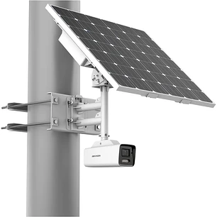 Hikvision DS-2XS6A47G1-LS/C36S80, Kit Cámara Solar 4G ColorVu 4MP, 2.8mm, AcuSense, Panel 80W, Batería 360Wh, IP67