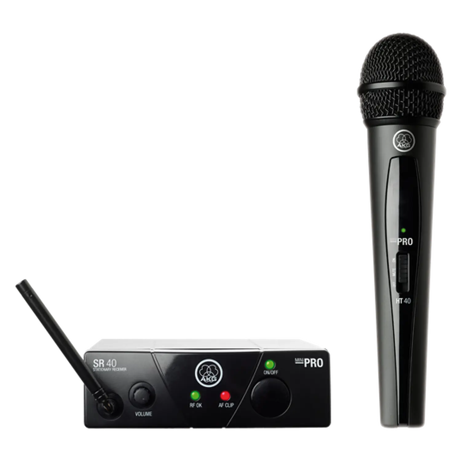 AKG WMS40 Mini Vocal Set ISM2, Micrófono Inalámbrico UHF 864.375MHz, HT40 Mini Cardioide, SR40 Mini, Hasta 30h 1