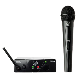 AKG WMS40 Mini Vocal Set ISM2, Micrófono Inalámbrico UHF 864.375MHz, HT40 Mini Cardioide, SR40 Mini, Hasta 30h