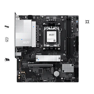 MSI PRO B850M-B GEN4, Placa Madre Micro-ATX AM5, AMD B850, DDR5 128GB, M.2 PCIe 5.0, LAN 2.5G