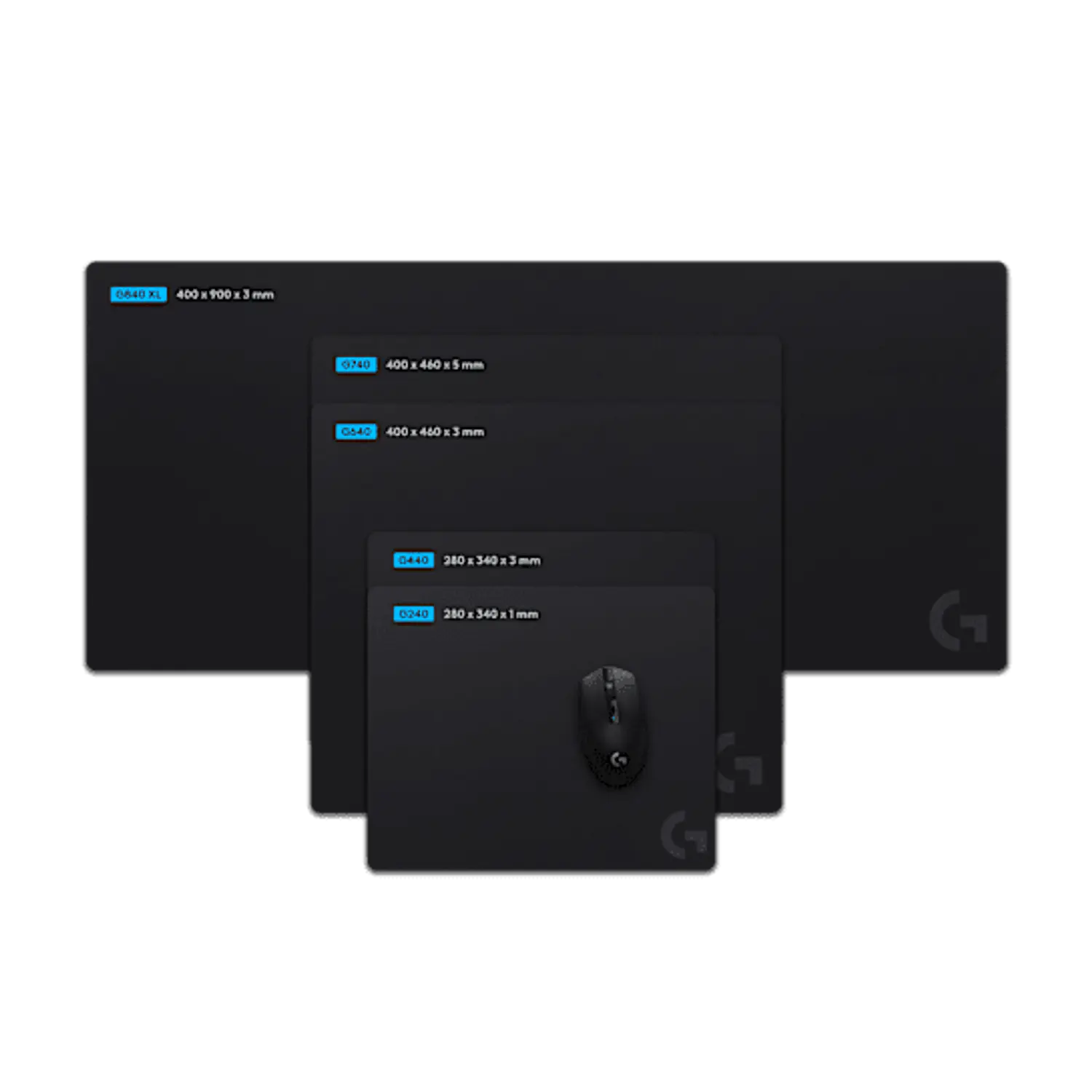 Logitech G740 Mouse Pad Gaming Grande, 460x400x5mm, Tela, Base Antideslizante, Negro 5