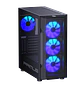 Primus Gaming Vallum L6 PGC-L6 BK, Gabinete Gamer Mid Tower ATX/Micro-ATX, Vidrio Templado, 4 Fans ARGB, Negro - Miniatura 1