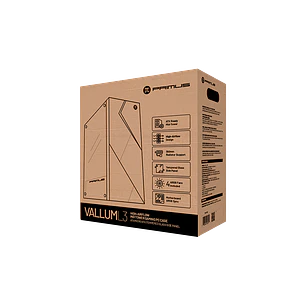 Primus Gaming Vallum L3 PGC-L3 BK, Gabinete Gamer Mid Tower ATX/Micro-ATX, Vidrio Templado, 4 Fans ARGB, Negro