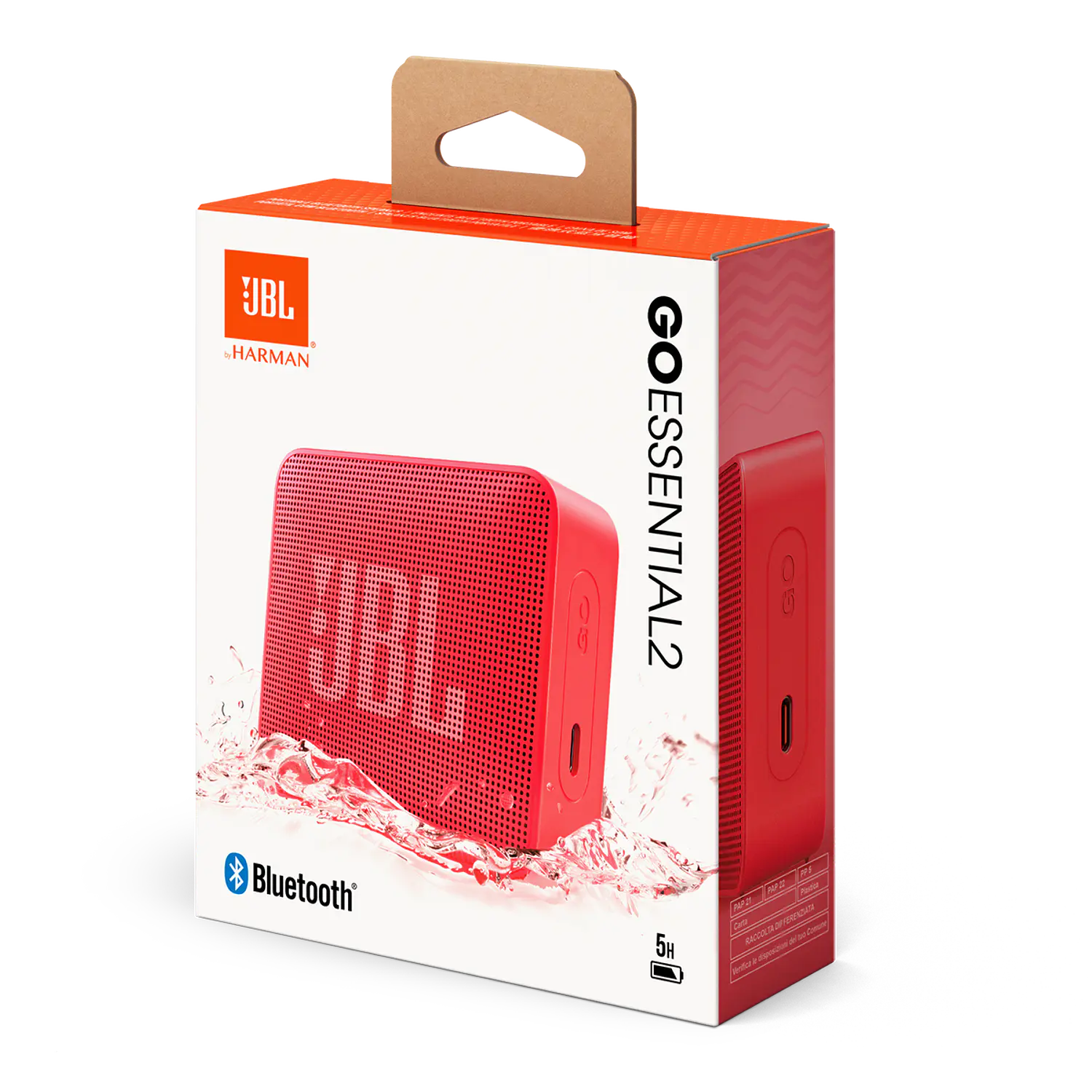 JBL Go Essential 2, Parlante Bluetooth Portátil, JBL Pro, 3.1W, IP67, 5h, Rojo 7