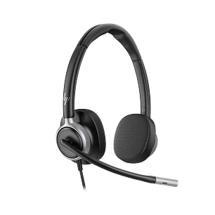 HP Poly Mission 625, Audífonos Cableados Stereo USB-C/A, IA Noise Reduction, Teams, Negro