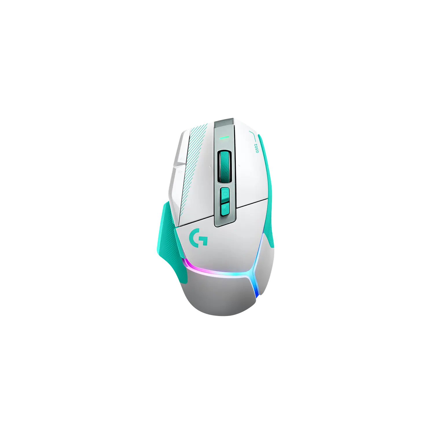 Logitech G502 X Plus, Mouse Gamer Inalámbrico, HERO 25K, LIGHTSPEED, RGB, Blanco/Menta 1