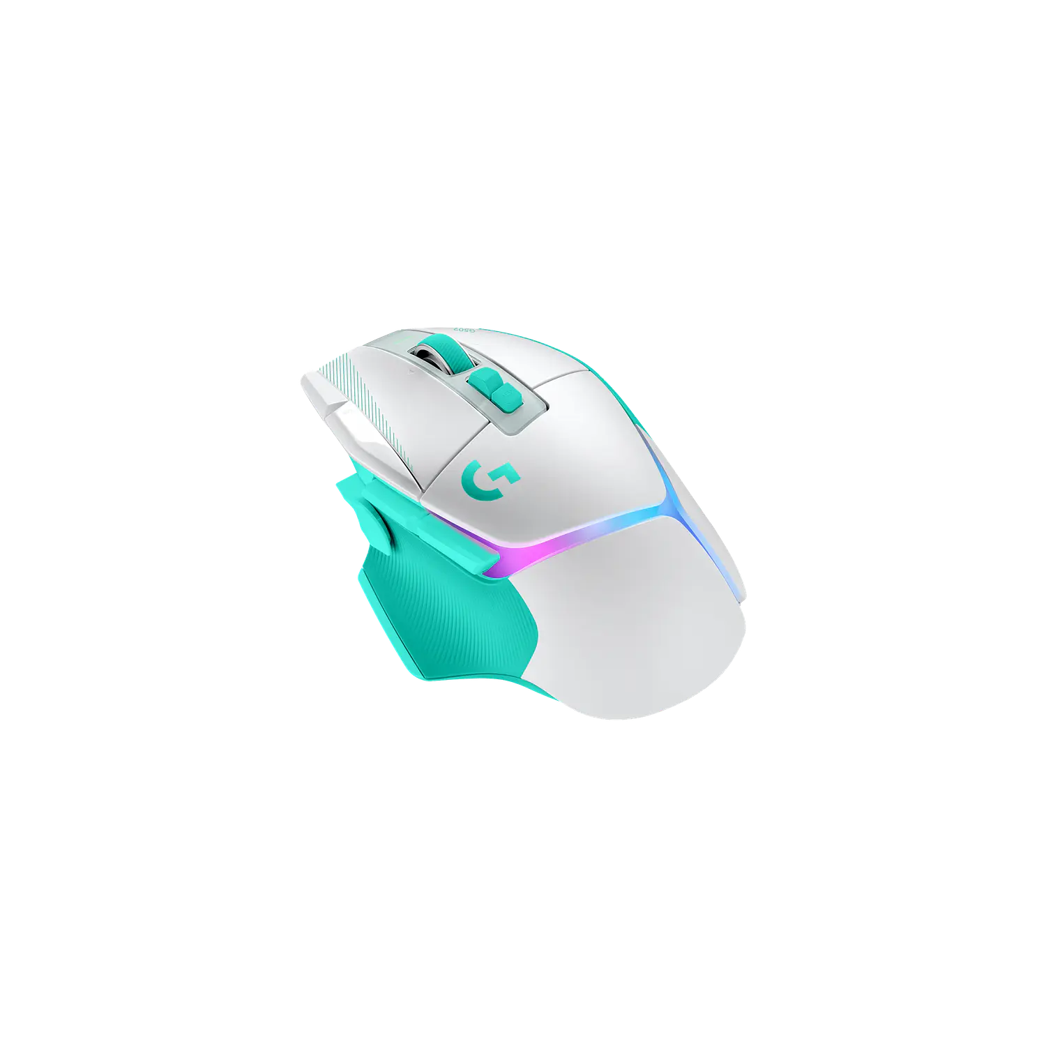 Logitech G502 X Plus, Mouse Gamer Inalámbrico, HERO 25K, LIGHTSPEED, RGB, Blanco/Menta 3