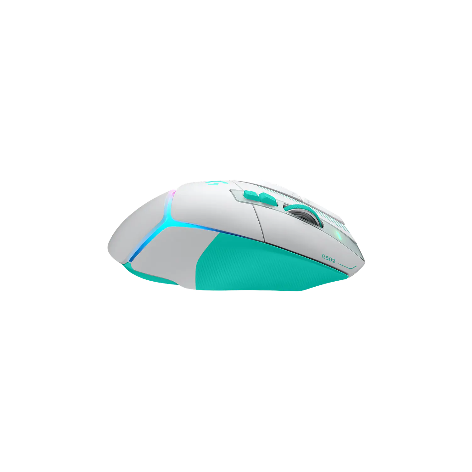 Logitech G502 X Plus, Mouse Gamer Inalámbrico, HERO 25K, LIGHTSPEED, RGB, Blanco/Menta 4