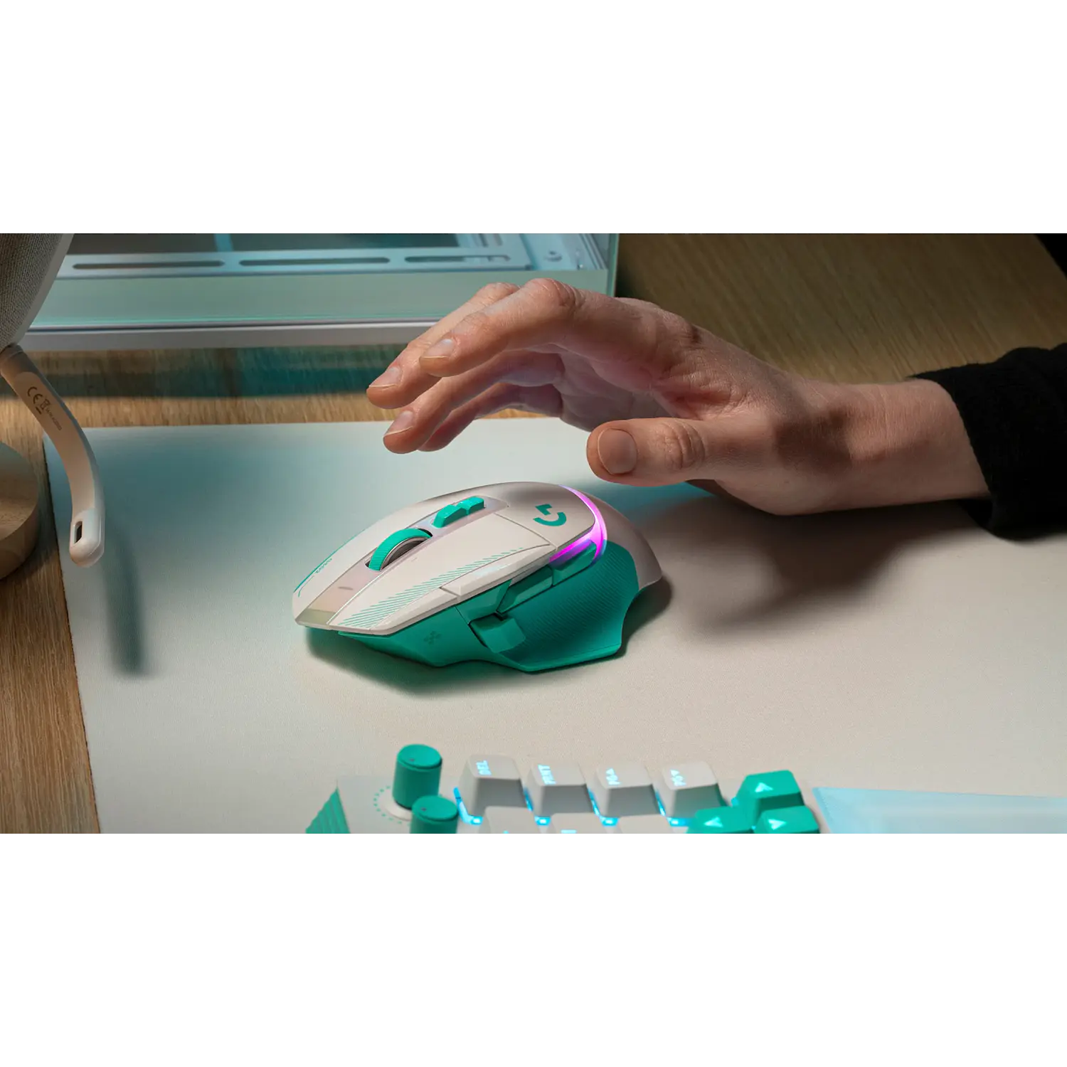 Logitech G502 X Plus, Mouse Gamer Inalámbrico, HERO 25K, LIGHTSPEED, RGB, Blanco/Menta 9
