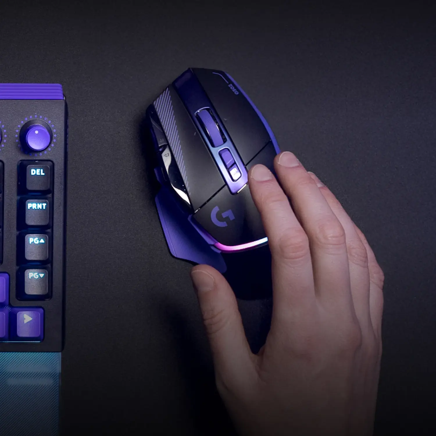 Logitech G502 X Plus, Mouse Gamer Inalámbrico, HERO 44K, LIGHTSPEED, RGB, Dark Lilac 9