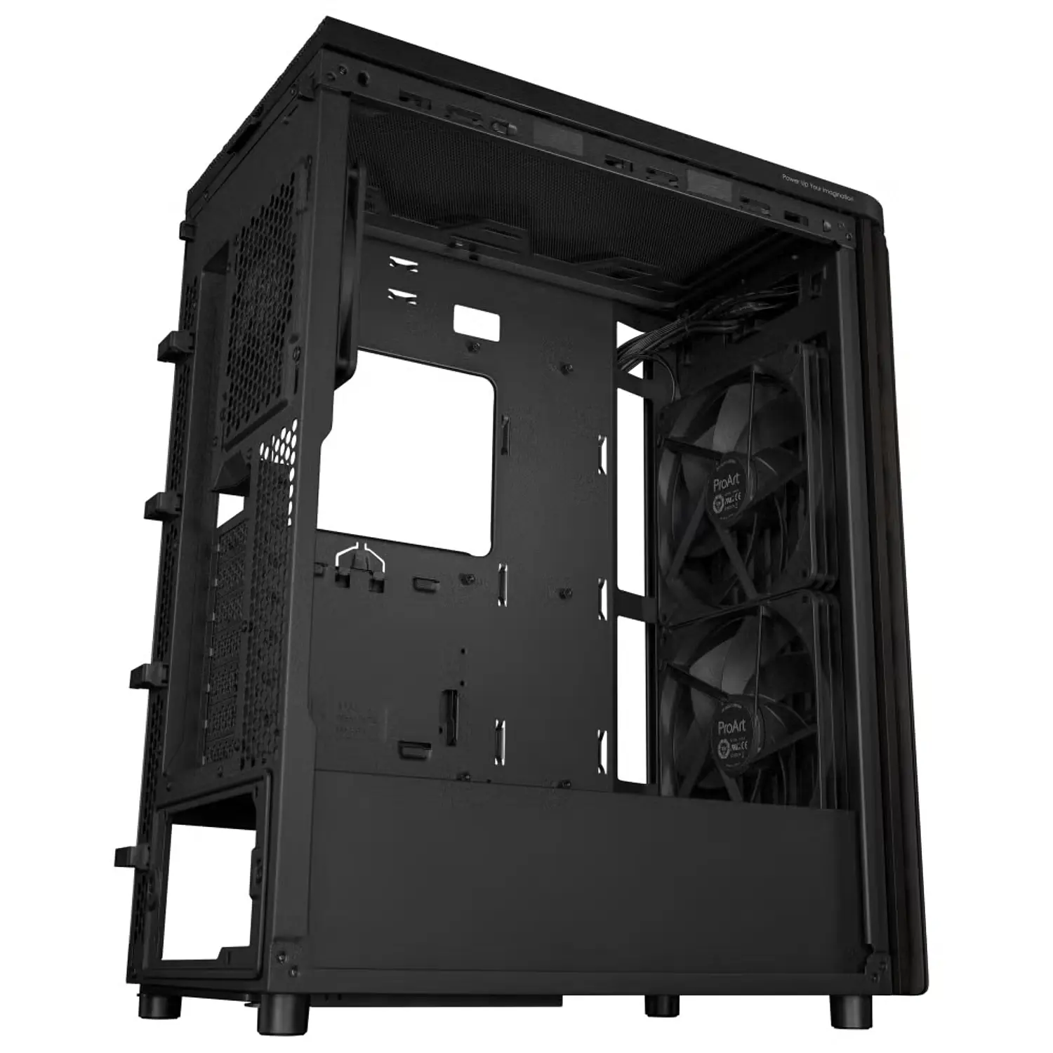 ASUS ProArt PA401 Wood Edition, Gabinete ATX, Vidrio Templado, 3 Fans PWM, USB-C 20Gbps, Negro 11