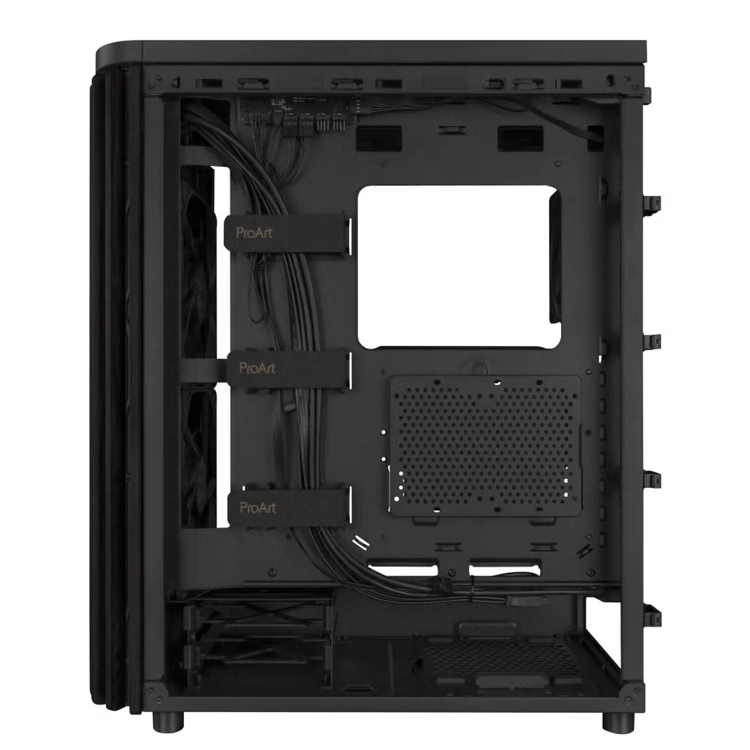 ASUS ProArt PA401 Wood Edition, Gabinete ATX, Vidrio Templado, 3 Fans PWM, USB-C 20Gbps, Negro 12