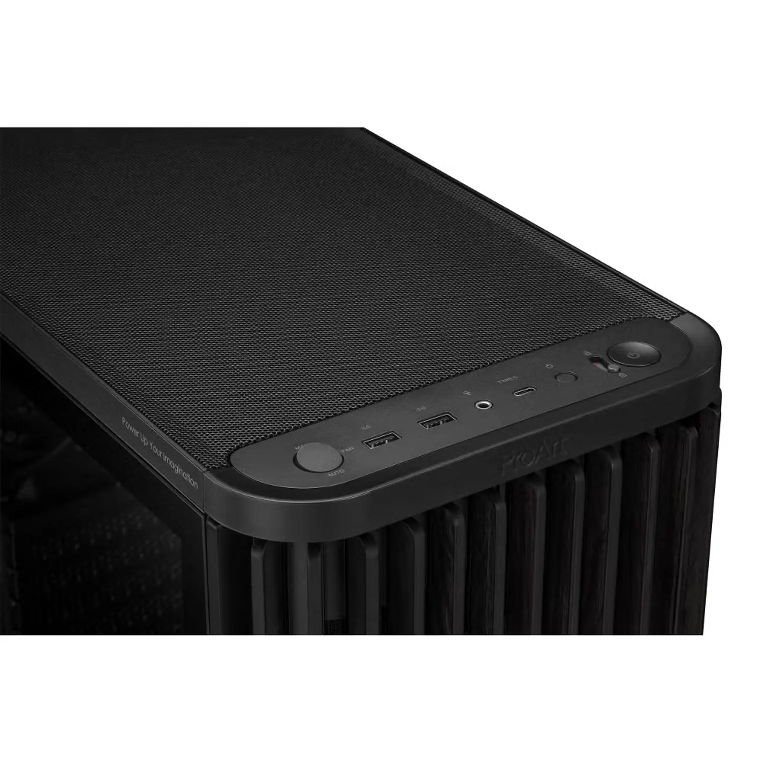ASUS ProArt PA401 Wood Edition, Gabinete ATX, Vidrio Templado, 3 Fans PWM, USB-C 20Gbps, Negro 6