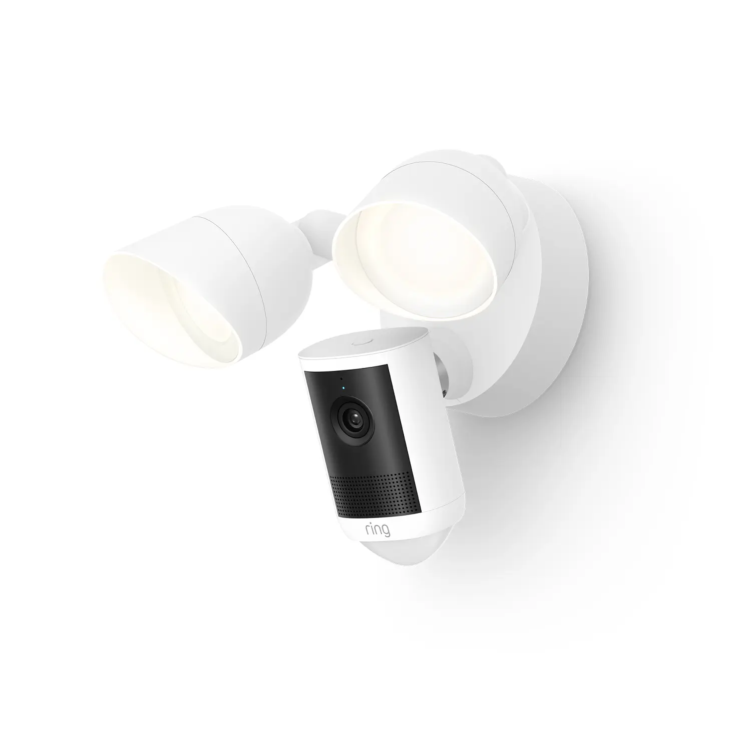 Ring Floodlight Camera 2K (2ª Gen), Cámara de Seguridad WiFi 2K, 2000 lm, Sirena, Cableada, Blanco 1