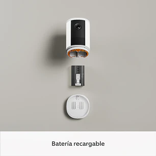 Ring Spotlight Cam 2K (2ª Gen), Cámara de Seguridad WiFi 2K, Batería, 550 lm, Sirena, Negro
