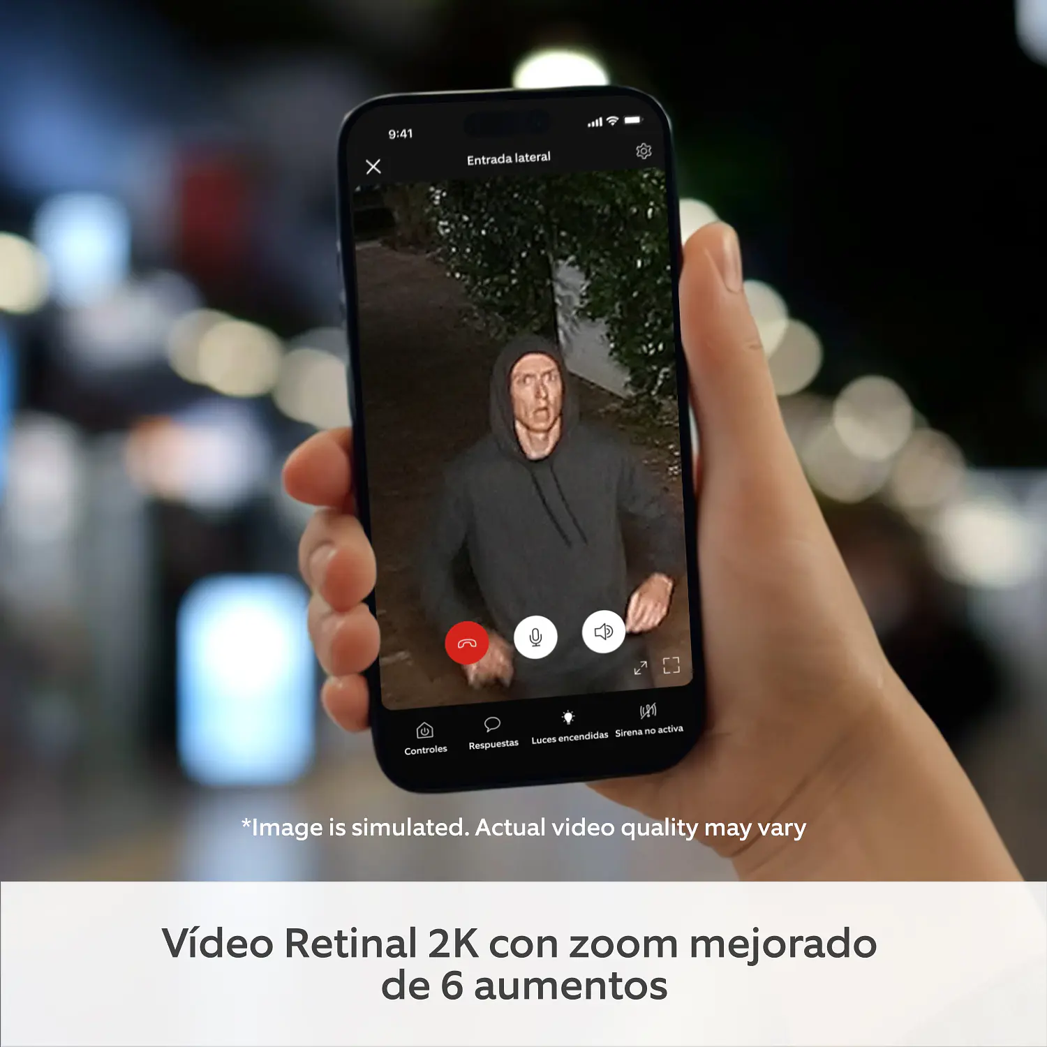 Ring Spotlight Cam 2K (2ª Gen), Cámara de Seguridad WiFi 2K, Batería, 550 lm, Sirena, Negro 4