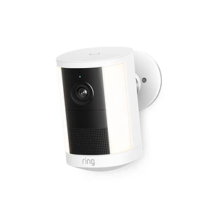 Ring Spotlight Cam 2K (2ª Gen), Cámara de Seguridad WiFi 2K, Batería, 550 lm, Sirena, Blanco