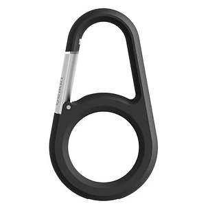 Belkin MSC008BTBK, Soporte para AirTag, Mosquetón Metálico, Cierre a Presión, Antirrayas, Negro