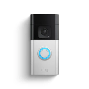 Ring Battery Doorbell Plus, Timbre Inteligente WiFi 1536p HD+, Head-to-Toe, Batería Quick Release, Níquel Satinado