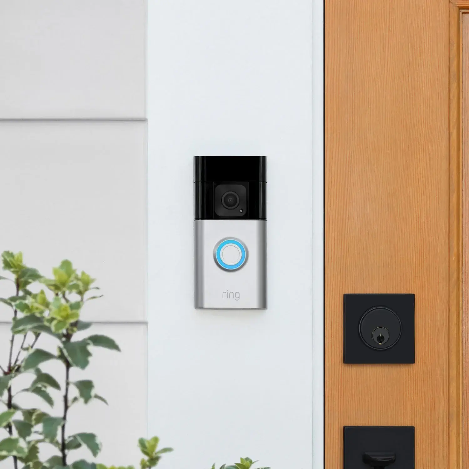 Ring Battery Doorbell Plus, Timbre Inteligente WiFi 1536p HD+, Head-to-Toe, Batería Quick Release, Níquel Satinado 2