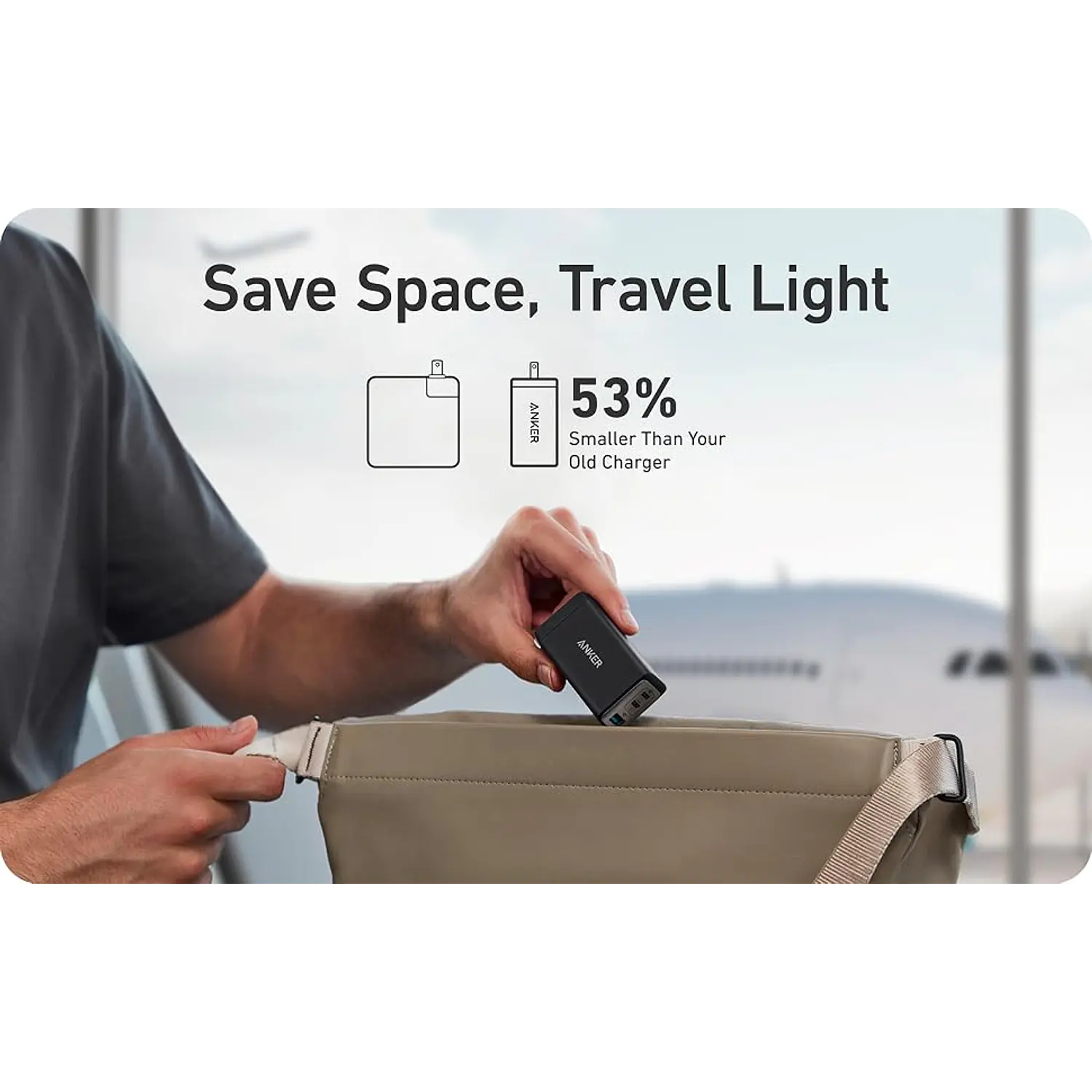 Anker 735 A2667L12, Cargador GaN II 65W, 2 USB-C, USB-A, PPS, PowerIQ 3.0, Negro 3