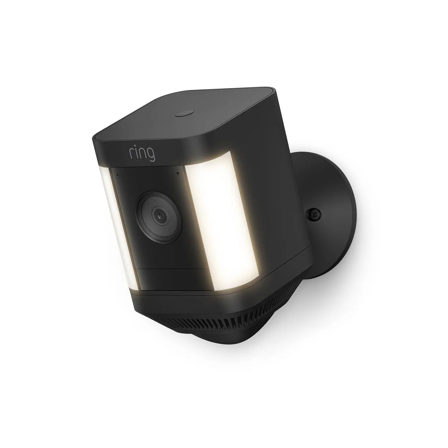 Ring Spotlight Cam Plus, Cámara de Seguridad WiFi 1080p, Batería, Visión Nocturna Color, Sirena, Negro 1