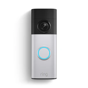 Ring Battery Doorbell 2K Plus (2ª Gen), Timbre Inteligente WiFi 2K, Zoom 6x, Batería Quick Release, Níquel Plateado