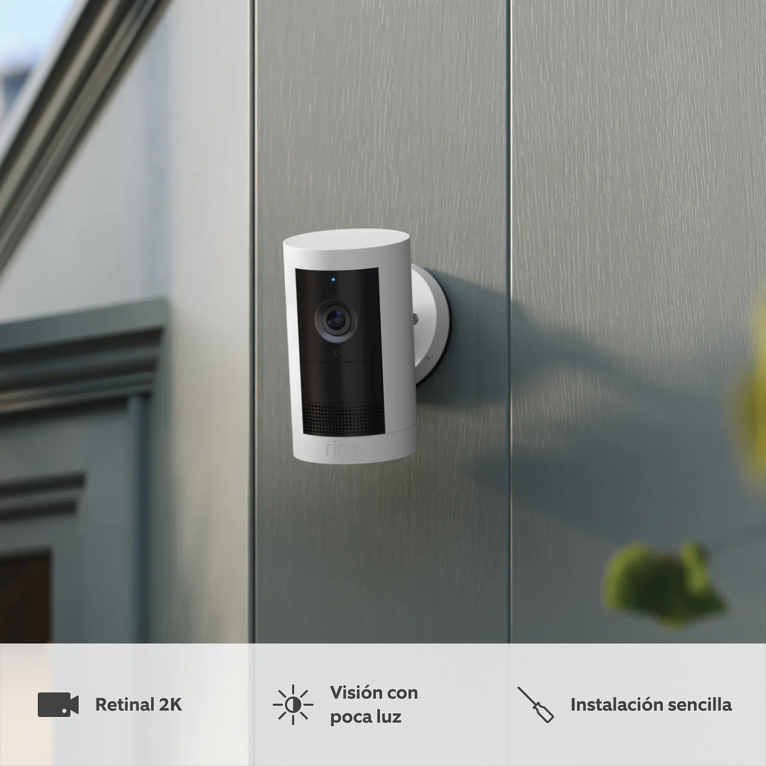 Ring Outdoor Cam Plus, Cámara de Seguridad WiFi 2K, Batería Quick Release, Wi-Fi 6, Sirena, Negro 4