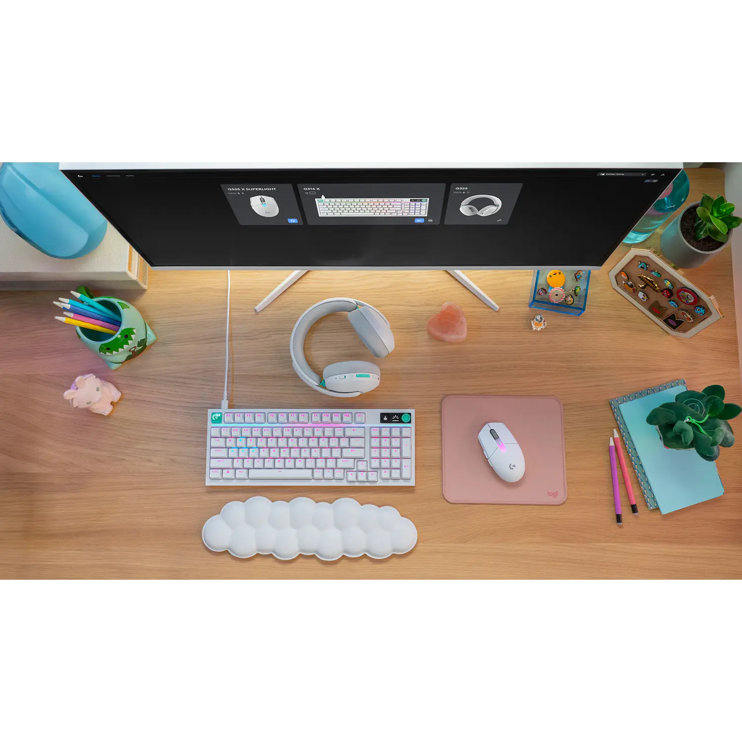 Logitech G305 X SUPERLIGHT, Mouse Gamer Inalámbrico HERO 44K, LIGHTSPEED, Bluetooth, USB-C, 59 g, Blanco 9