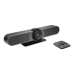 Logitech MeetUp + Micrófono de Expansión, Kit de Videoconferencia 4K, Campo Visual 120°, Zoom 5x, USB, Negro