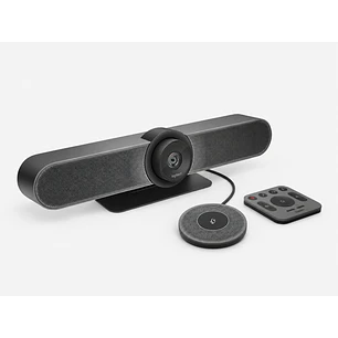Logitech MeetUp + Micrófono de Expansión, Kit de Videoconferencia 4K, Campo Visual 120°, Zoom 5x, USB, Negro