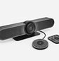 Logitech MeetUp + Micrófono de Expansión, Kit de Videoconferencia 4K, Campo Visual 120°, Zoom 5x, USB, Negro - Miniatura 1