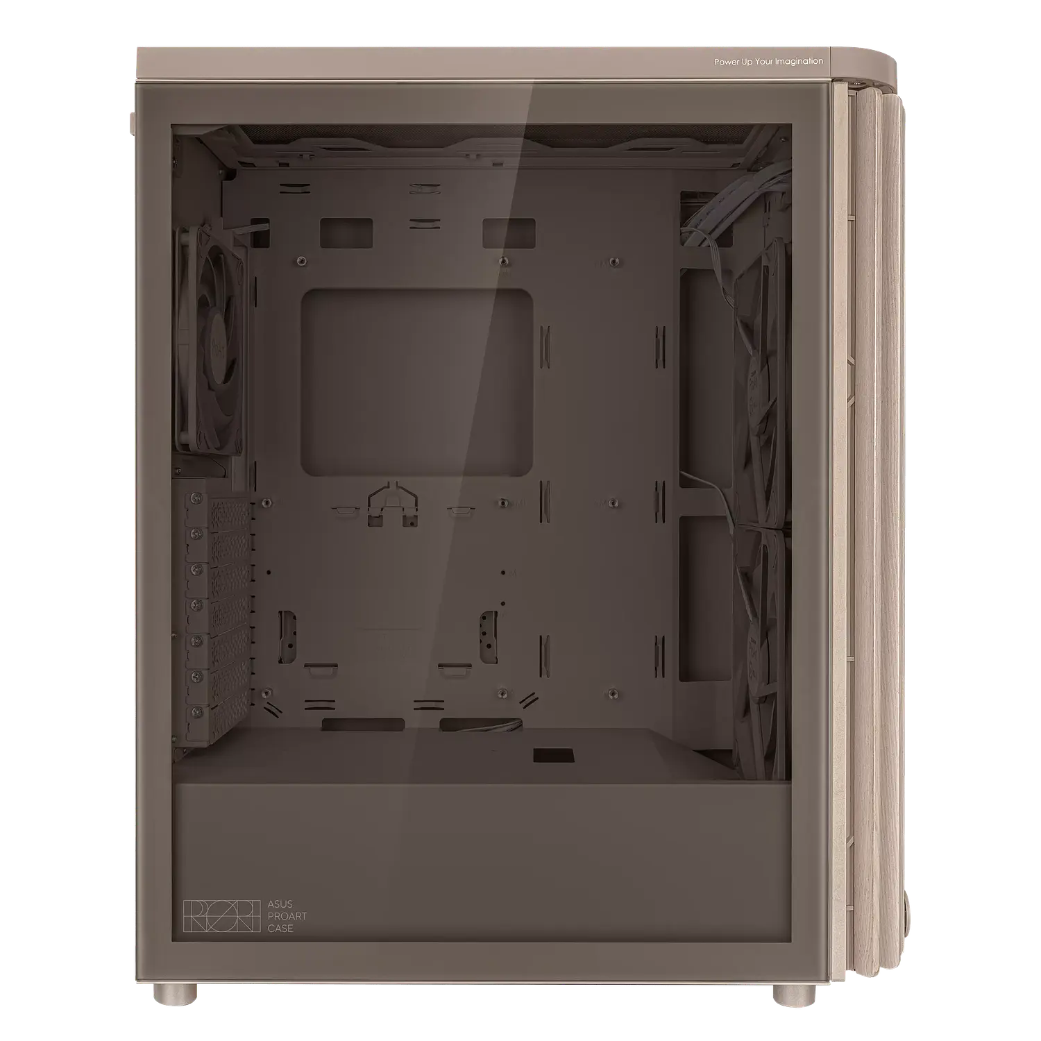 ASUS ProArt PA401 Wood Edition Beige, Gabinete ATX, Vidrio Templado, 3 Fans PWM, USB-C 20Gbps 4