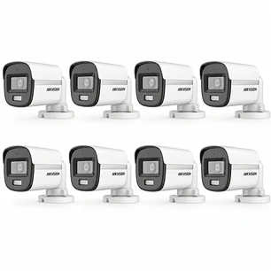 Hikvision KT032XCL95, Kit 8 Cámaras Bullet ColorVu DS-2CE10DF0T-PF 2MP 2.8mm, Luz Blanca 20m, IP67
