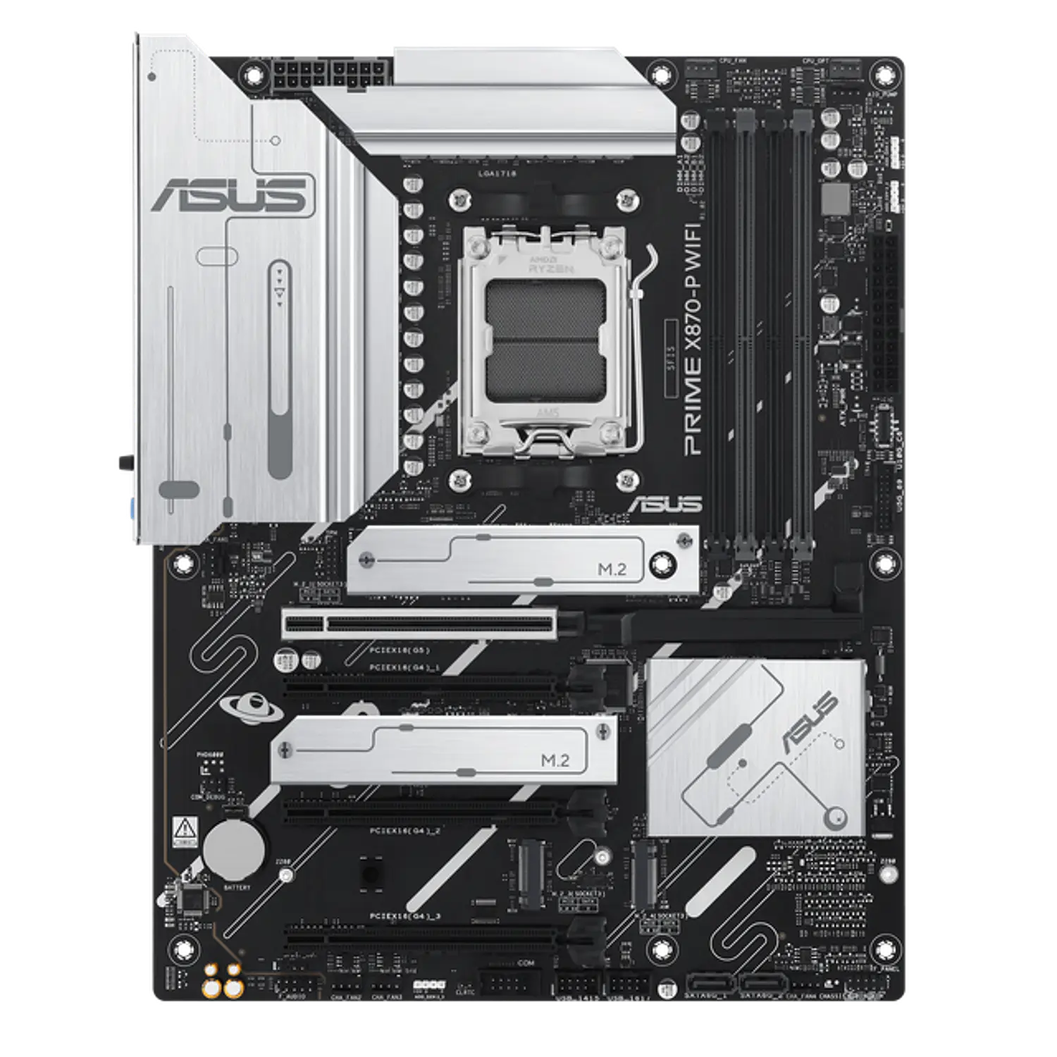ASUS PRIME X870-P WIFI, Placa Madre ATX AM5, DDR5, PCIe 5.0, WiFi 7, USB4, 2.5GbE 2