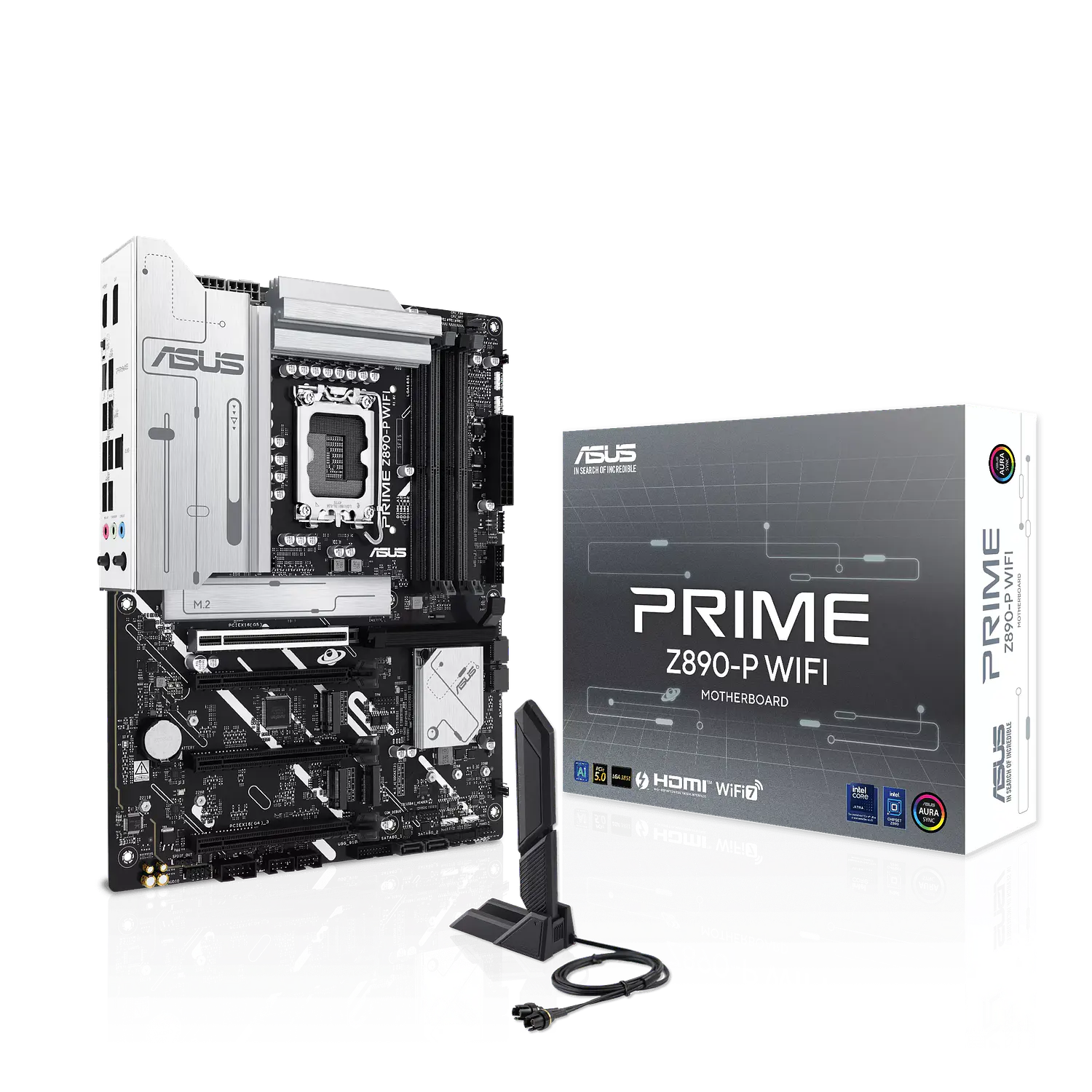 ASUS PRIME Z890-P WIFI, Placa Madre ATX Intel Z890 LGA1851, DDR5, PCIe 5.0, WiFi 7, Thunderbolt 4, 2.5GbE 1