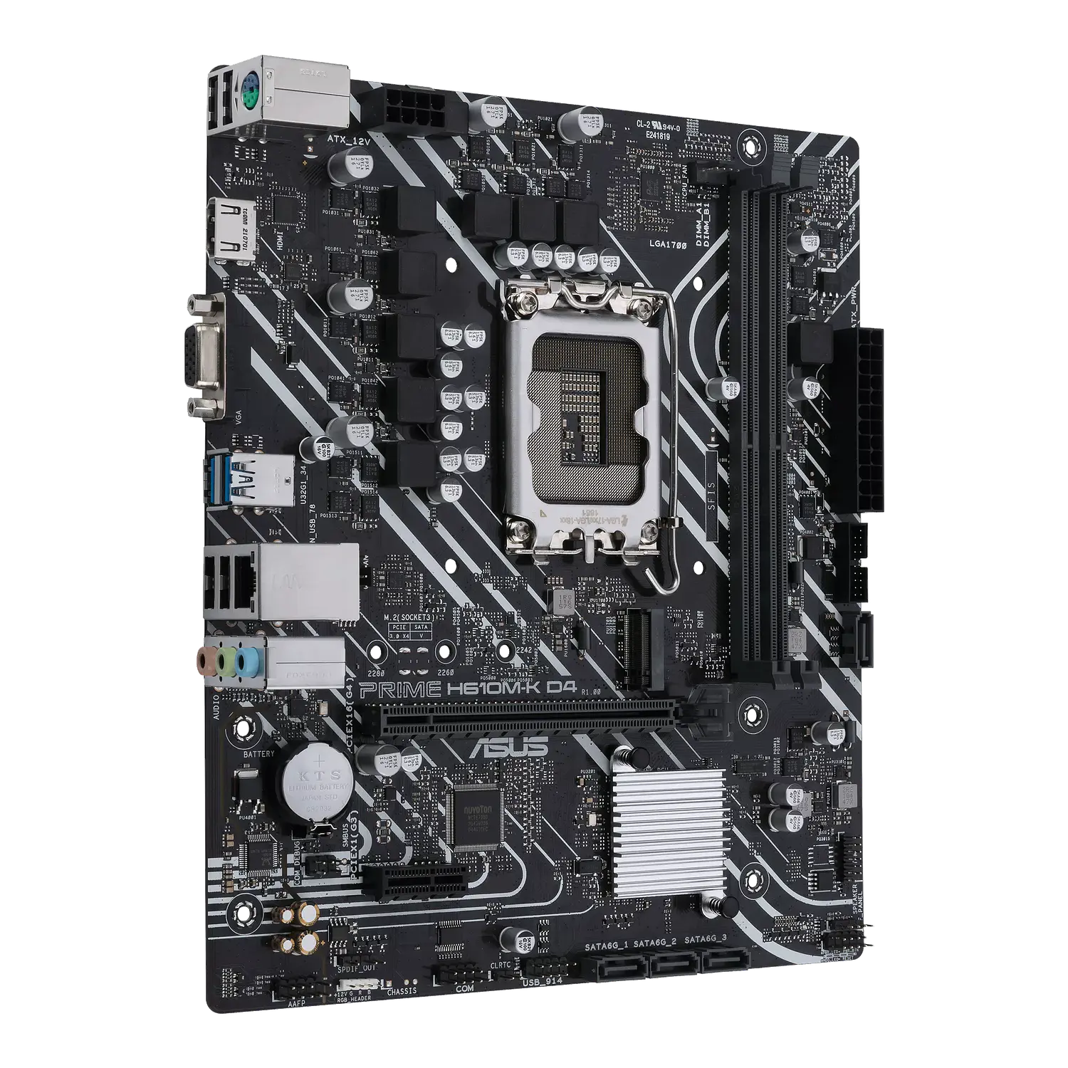 ASUS PRIME H610M-F D4 R2.0, Placa Madre Micro-ATX Intel H610 LGA1700, DDR4, PCIe 4.0, M.2, HDMI 2.1 3