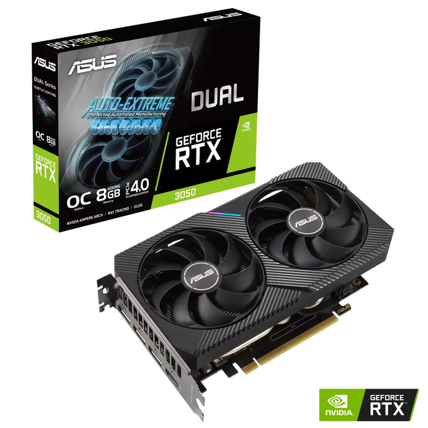 ASUS Dual GeForce RTX 3050 OC Edition, Tarjeta de Video 6GB GDDR6, 96-bit, PCIe 4.0, HDMI 2.1, DP 1.4a 2