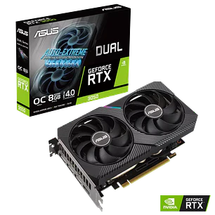 ASUS Dual GeForce RTX 3050 OC Edition, Tarjeta de Video 6GB GDDR6, 96-bit, PCIe 4.0, HDMI 2.1, DP 1.4a