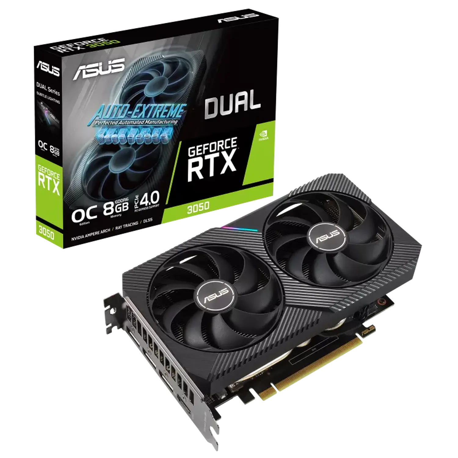 ASUS Dual GeForce RTX 3050 OC Edition, Tarjeta de Video 6GB GDDR6, 96-bit, PCIe 4.0, HDMI 2.1, DP 1.4a 3