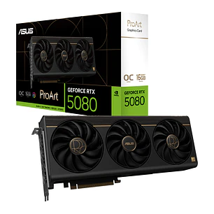 ASUS ProArt GeForce RTX 5080 OC Edition, Tarjeta de Video 16GB GDDR7, 256-bit, PCIe 5.0, USB-C, 2.5 Slot