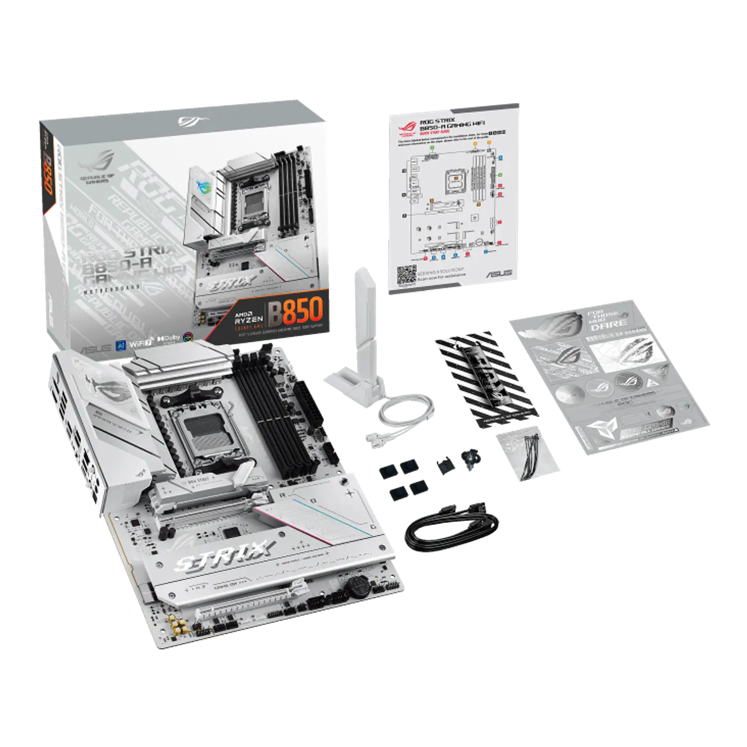 ASUS ROG Strix B850-A Gaming WiFi, Placa Madre ATX AM5, DDR5, PCIe 5.0, WiFi 7, 2.5GbE, USB-C 20Gbps 12