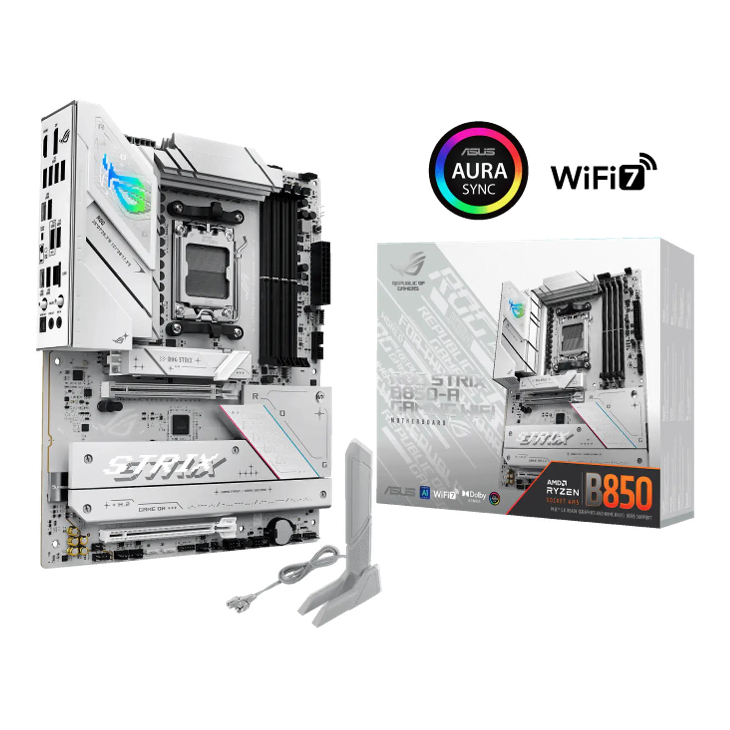 ASUS ROG Strix B850-A Gaming WiFi, Placa Madre ATX AM5, DDR5, PCIe 5.0, WiFi 7, 2.5GbE, USB-C 20Gbps 9