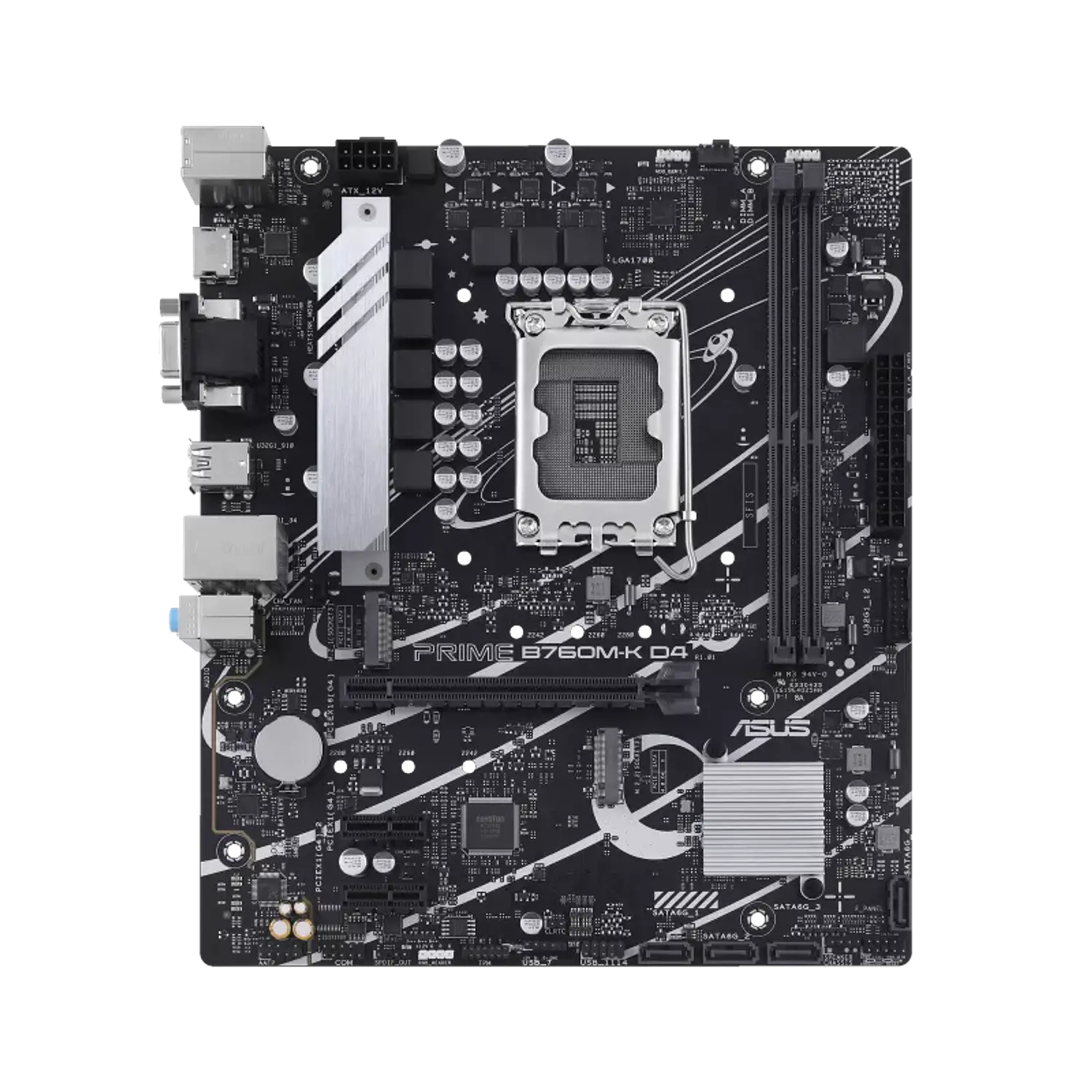 ASUS PRIME B760M-K D4, Placa Madre Micro-ATX Intel B760 LGA1700, DDR4, PCIe 4.0, 2.5GbE 1