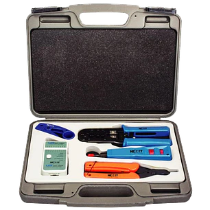 Nexxt Solutions PTKCKKBSDKT01, Kit de Herramientas para Redes 5 en 1, Crimpadora, Tester, Punzador 110, Cortador, Pelador