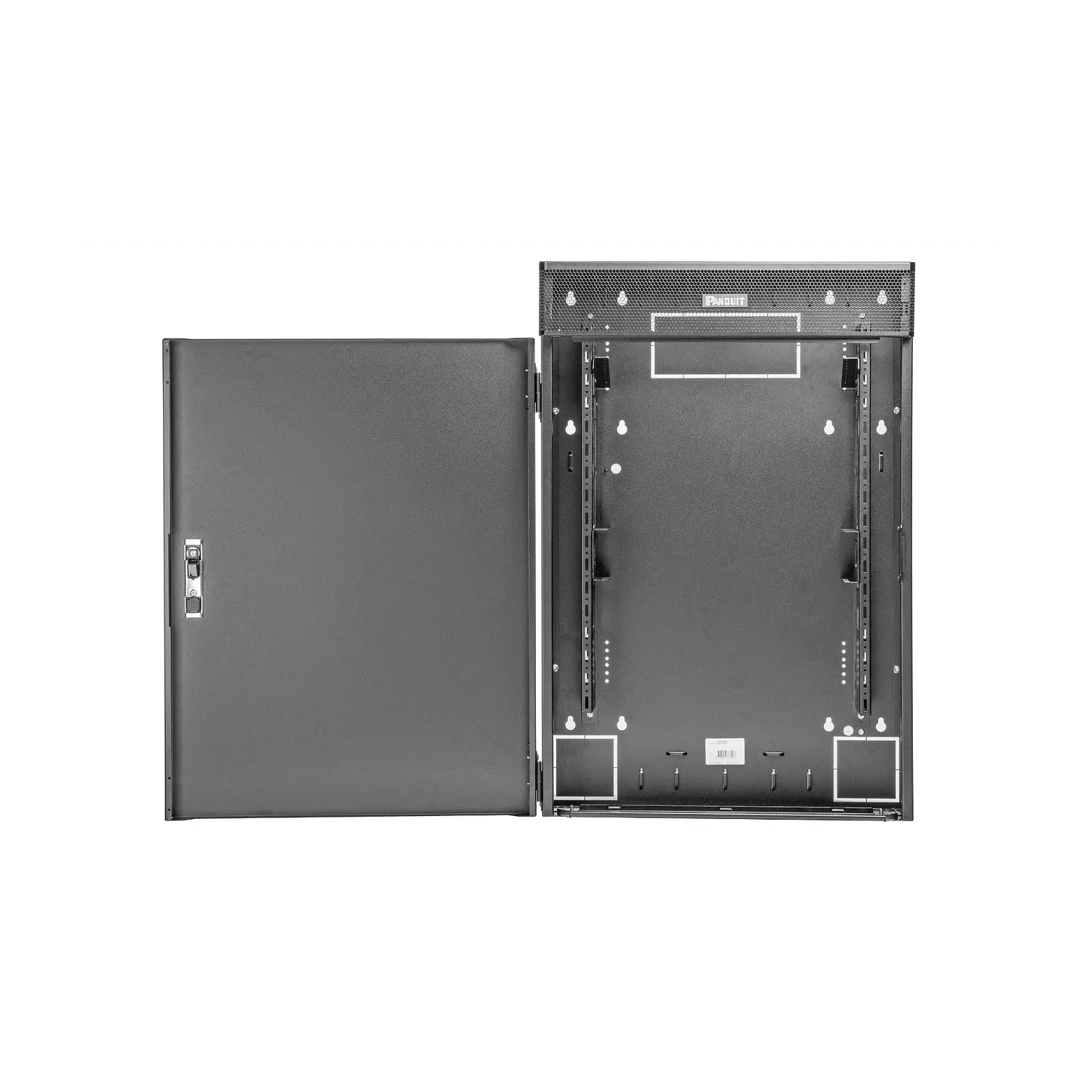 Panduit PanZone TrueEdge WME3BL, Gabinete Rack Mural Vertical, 3RU Activo + 3RU Pasivo, 90kg, Negro 3