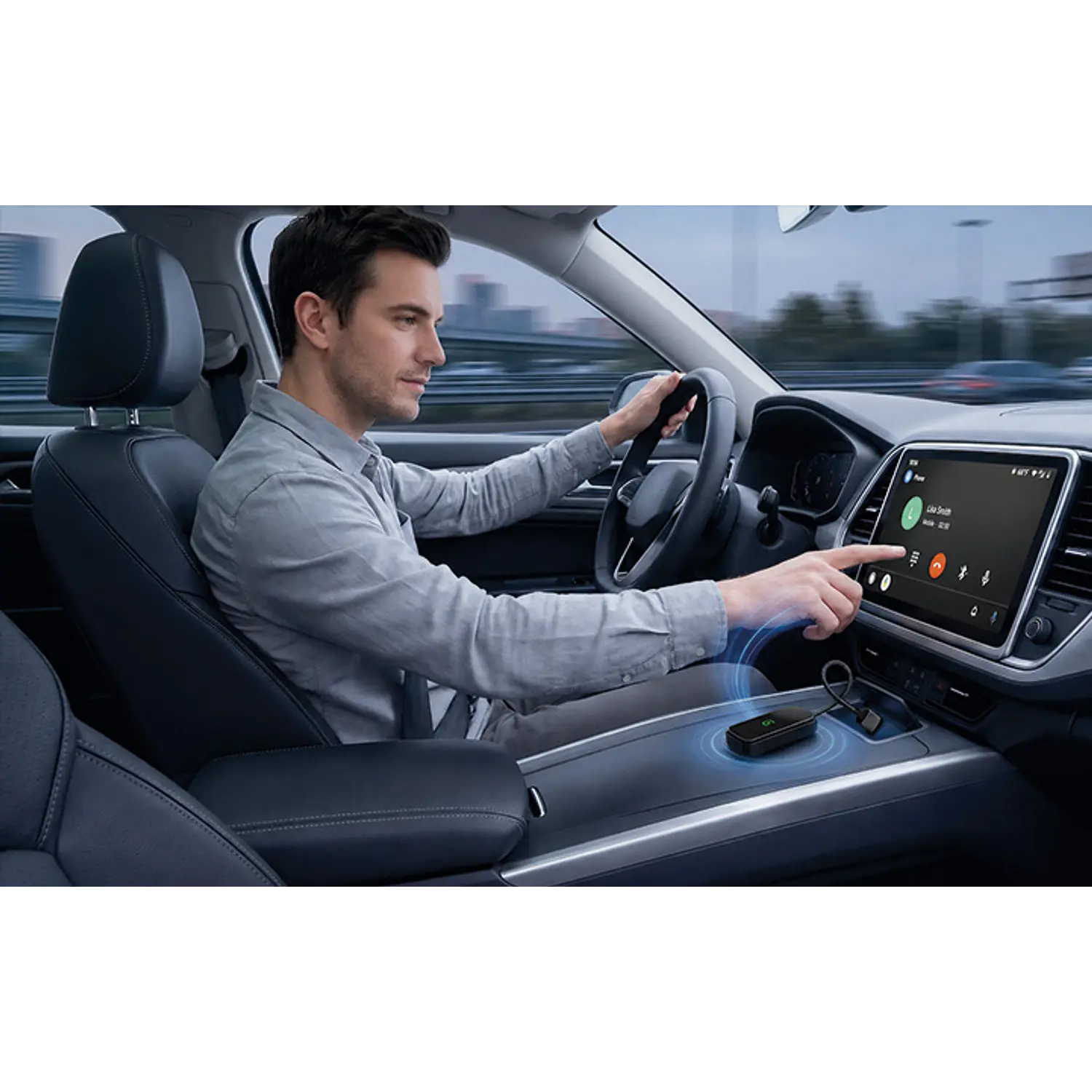 Xtech XTA-938 Adaptador Inalámbrico 2 en 1, Apple CarPlay y Android Auto, Bluetooth 5.2, Wi-Fi Dual Band 9