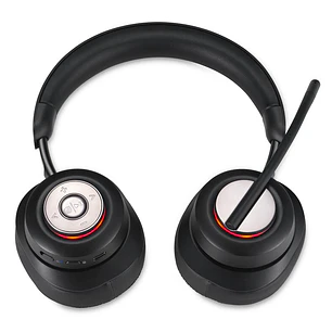 Kensington H3000 K83452WW Audífonos Bluetooth Over-Ear, Micrófono ENC, Multipunto, Batería 60h, Negro