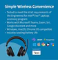 Kensington H3000 K83452WW Audífonos Bluetooth Over-Ear, Micrófono ENC, Multipunto, Batería 60h, Negro - Miniatura 11